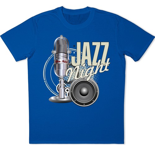 Shirt jazz vintage microfono - t-shirt,